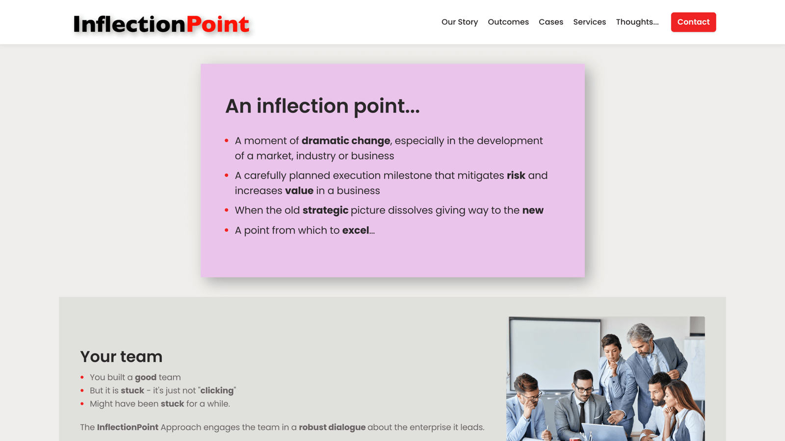 inflectionpoint.com.au built with uSkinned for Umbraco.