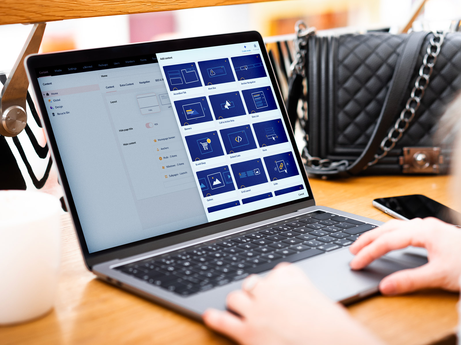 Modular component based editing with Umbraco.