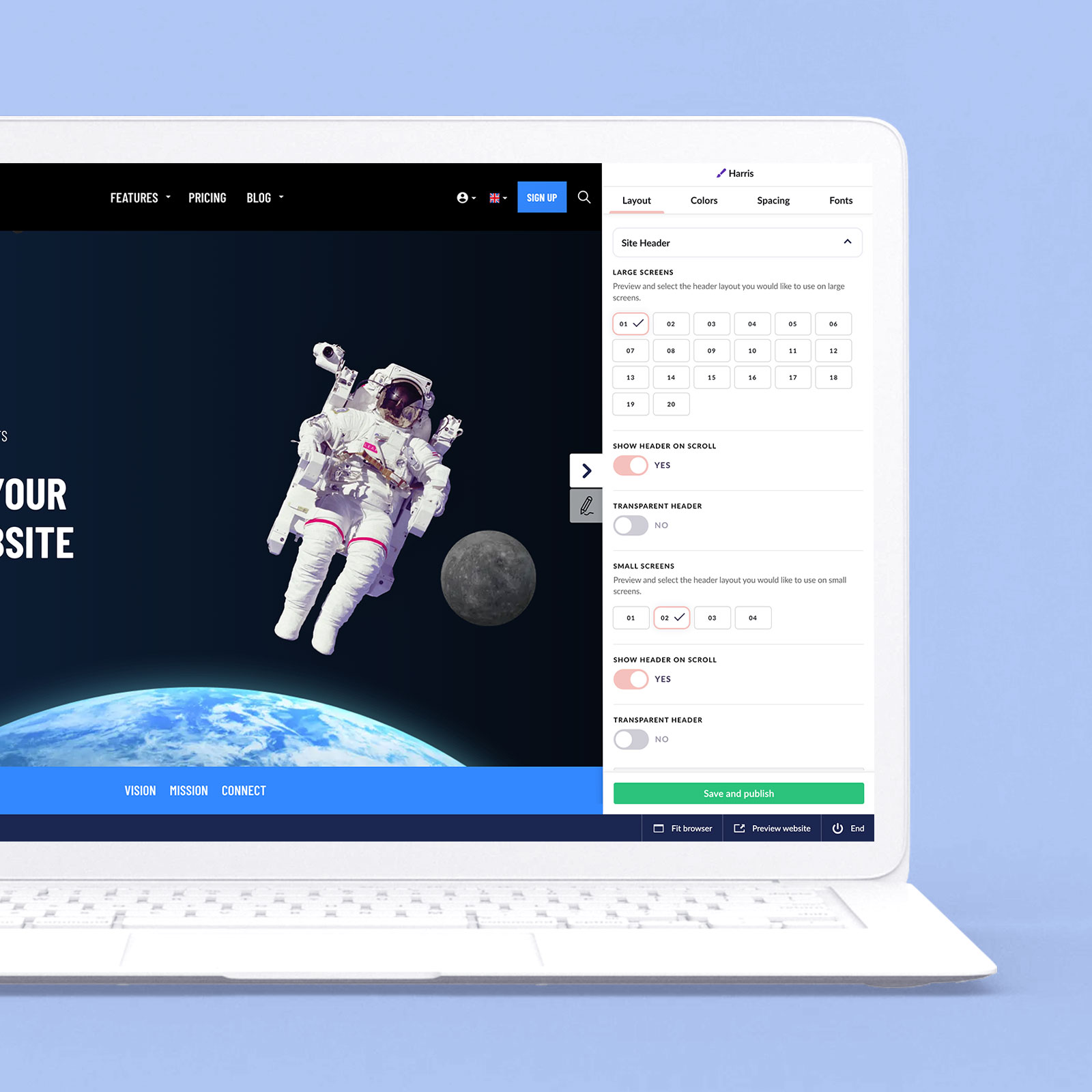 Control layouts with uSkinned for Umbraco CMS.