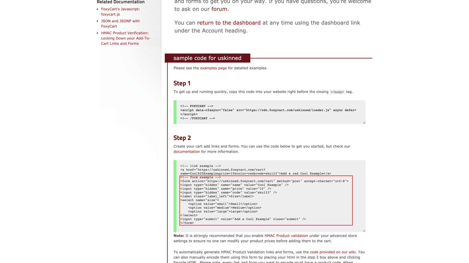 Copy FoxyCart product form code.