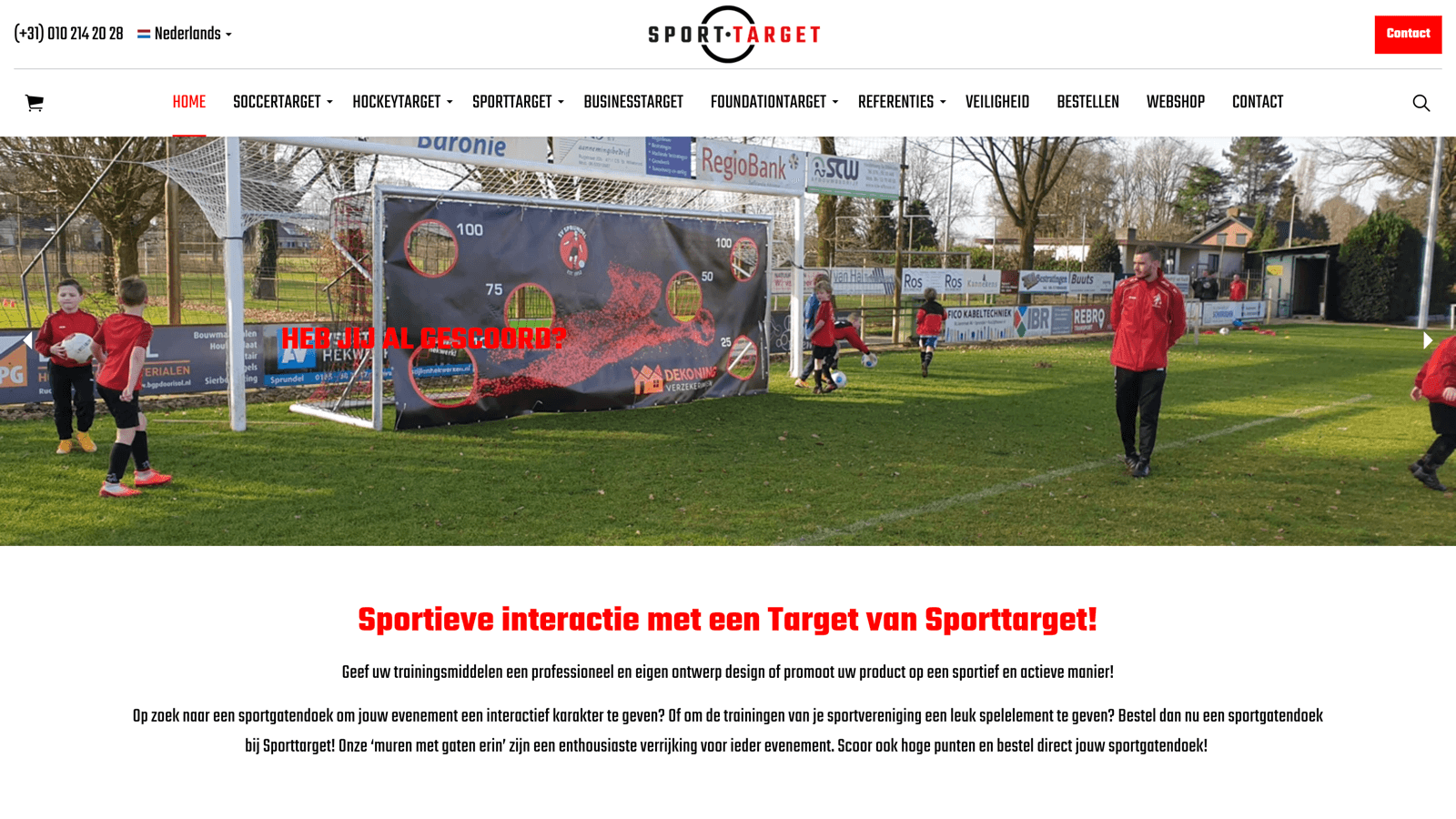 sporttarget.nl built with uSkinned for Umbraco.