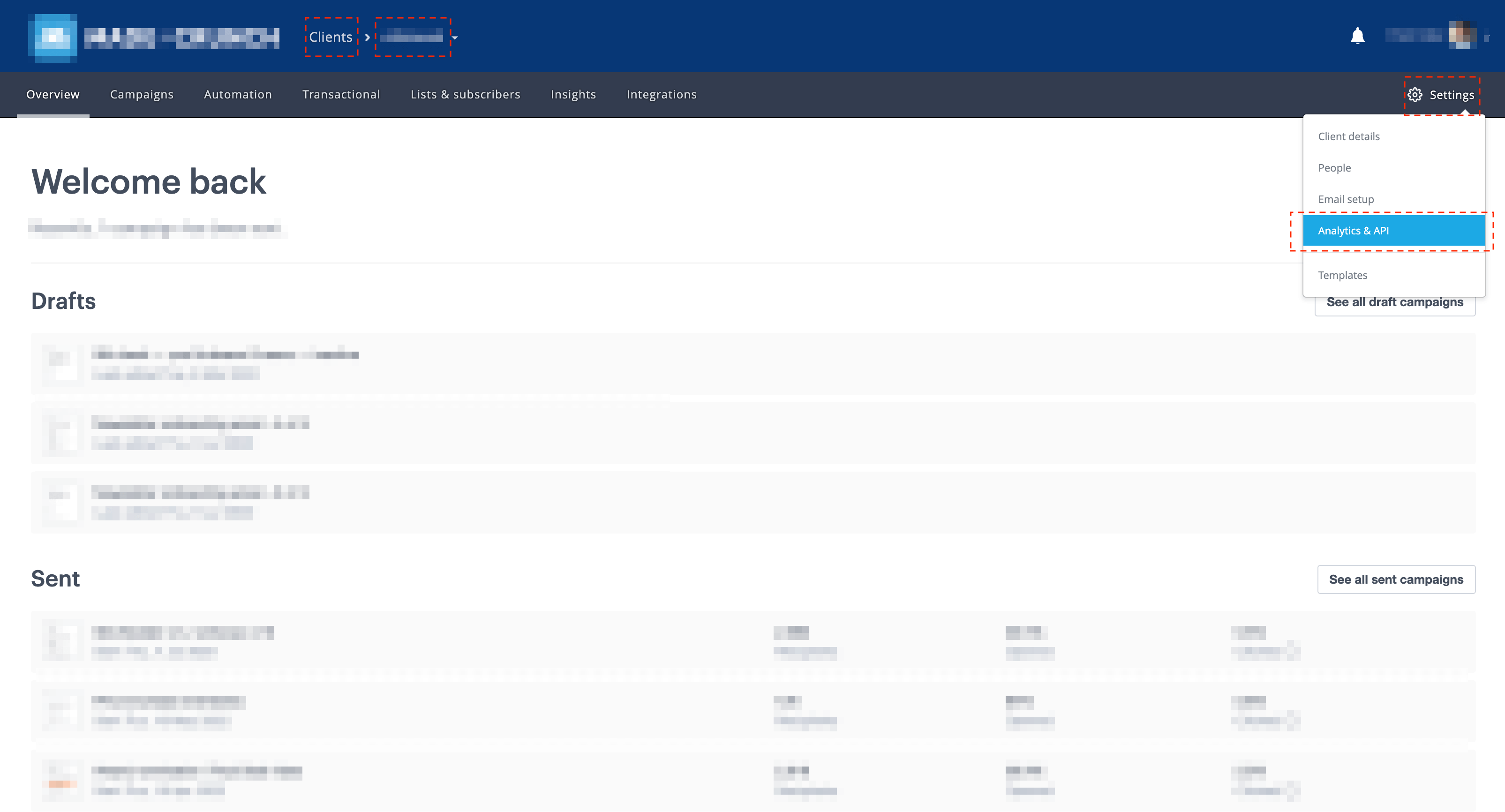 Find your Client API Key in Campaign Monitor.
