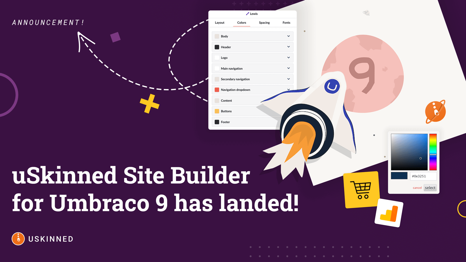 uSkinned Site Builder for Umbraco 9 has landed.